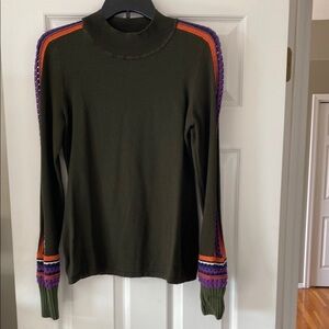 AmélieBoutik Olive Knit Top Large long sleeves and cute cuffs